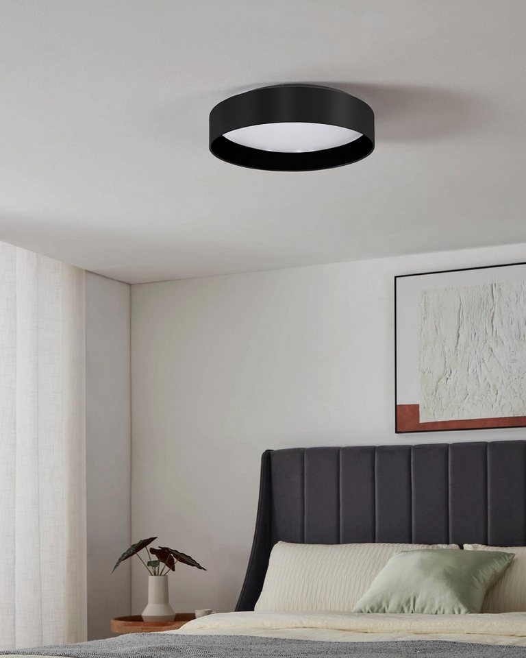 OTTO home LED Deckenleuchte Merryn, CCT - über Fernbedienung, LED fest integriert, Neutralweiß, Warmweiß, Deckenlampe Ø38 x H9 cm mit Textil-/Stoffschirm, CCT,  – Bild 2 von 5