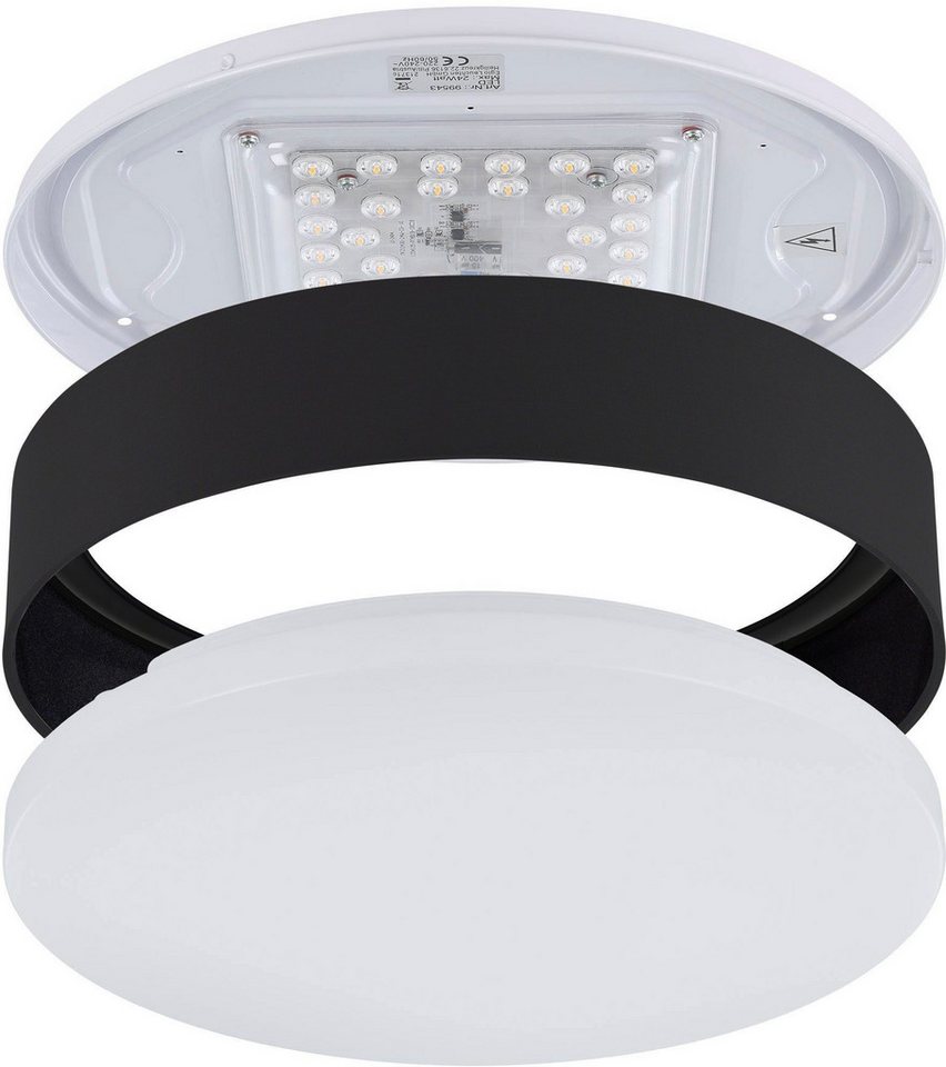 OTTO home LED Deckenleuchte Merryn, CCT - über Fernbedienung, LED fest integriert, Neutralweiß, Warmweiß, Deckenlampe Ø38 x H9 cm mit Textil-/Stoffschirm, CCT,  – Bild 3 von 5
