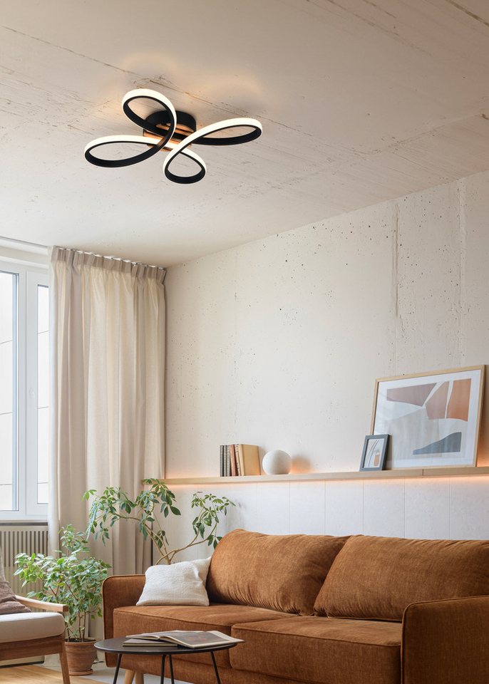OTTO home LED Deckenleuchte Ullii, Deckenlampe mit Fernbedienung dimmbar Nachtlicht Memory, CCT - über Fernbedienung, LED fest integriert, warmweiß - kaltweiß,  – Bild 3 von 5