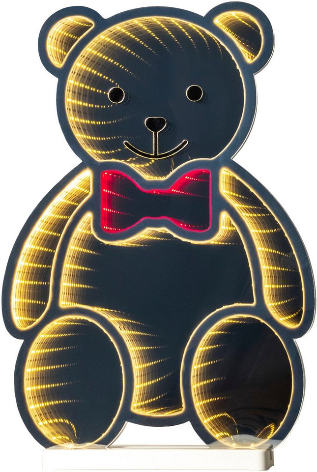 OTTO home LED Dekolicht Evvina - Teddybär, LED fest integriert, Warmweiß, Infinity Effekt, Deko für Innen, beidseitig beleuchtet, 40 cm – Bild 4 von 5
