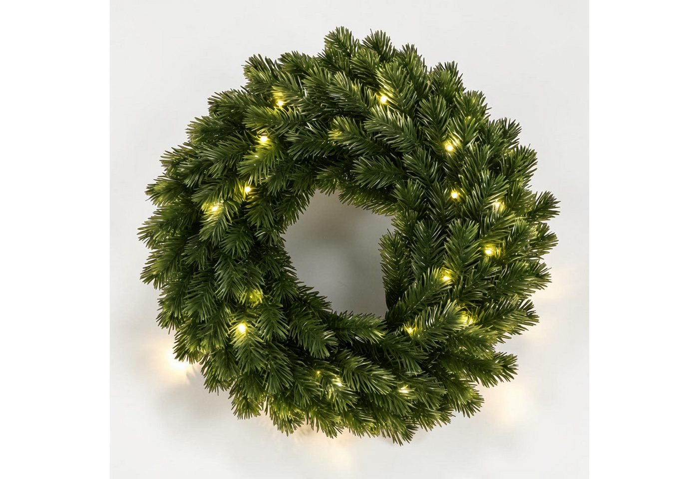 OTTO home LED Dekoobjekt LED Tannenkranz BRYLIE, Ø 40 cm, LED fest integriert, 30 warmweiße LED's, Batteriebetrieb (2xAA) mit 6/18 Std. Timer – Bild 4 von 4