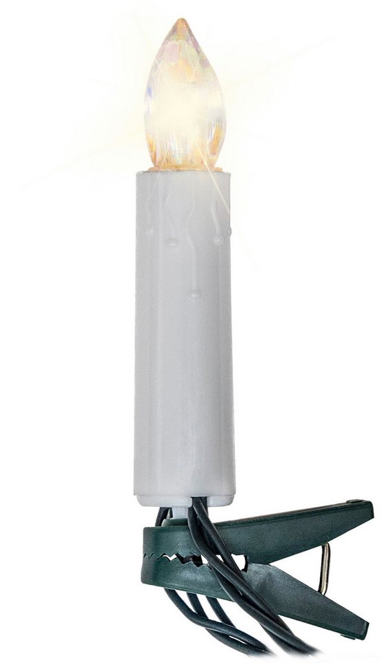 OTTO home LED-Lichterkette kabelgebundene LED Christbaumkerzen 50-teilig, Timer, Indoor Outdoor, 50-flammig, warmweiß, Beleuchtungsstrecke ca. 24,5 m und Zuleit – Bild 3 von 5