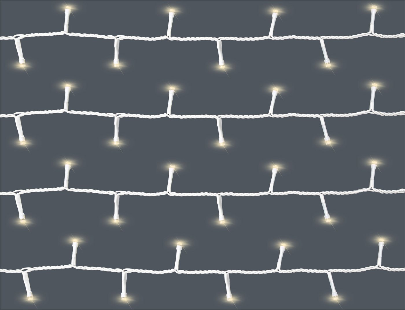 OTTO home LED-Lichterkette in 3/6/12/18 u. 24 m Länge, warmweiß, Timer, Indoor, Outdoor, Garten, 6/18h Timer, schwarz o. weiß, 5m Zuleitung, innen, außen, Balko – Bild 4 von 5