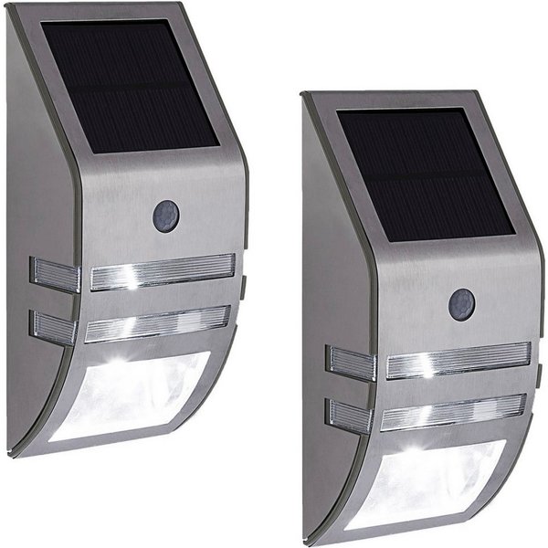 OTTO home LED Solarleuchte Leyan, LED-Solar Wandleuchte, Tageslichtsensor, LED fest integriert, Neutralweiß, mit Bewegungsmelder und Montagematerial