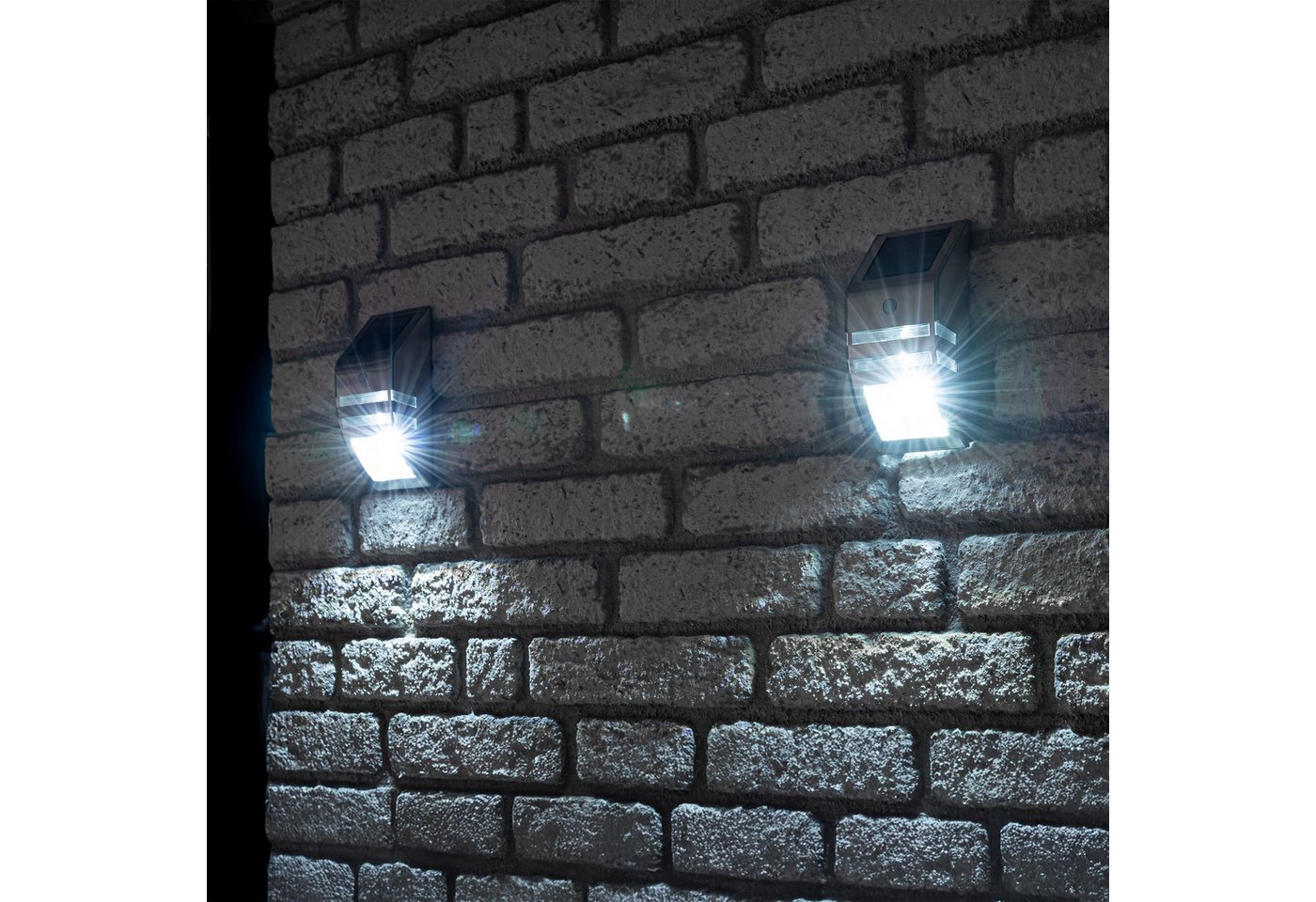 OTTO home LED Solarleuchte Leyan, LED-Solar Wandleuchte, Tageslichtsensor, LED fest integriert, Neutralweiß, mit Bewegungsmelder und Montagematerial – Bild 2 von 4