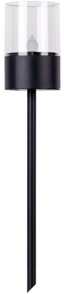 OTTO home LED Solarleuchte Liddia, Tageslichtsensor, LED fest integriert, Warmweiß, 4er Set Dekoerdspieß, Gartenfackel mit Flammeneffekt, Metall H: 37cm – Bild 3 von 5