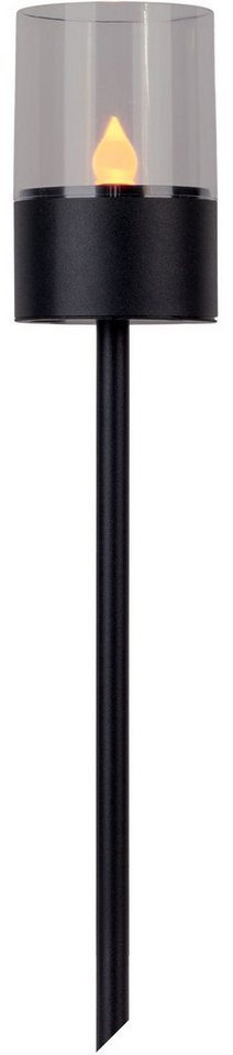 OTTO home LED Solarleuchte Liddia, Tageslichtsensor, LED fest integriert, Warmweiß, 4er Set Dekoerdspieß, Gartenfackel mit Flammeneffekt, Metall H: 37cm – Bild 4 von 5