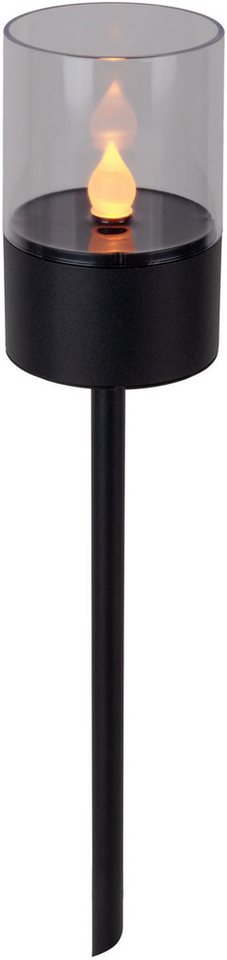 OTTO home LED Solarleuchte Liddia, Tageslichtsensor, LED fest integriert, Warmweiß, 4er Set Dekoerdspieß, Gartenfackel mit Flammeneffekt, Metall H: 37cm – Bild 5 von 5