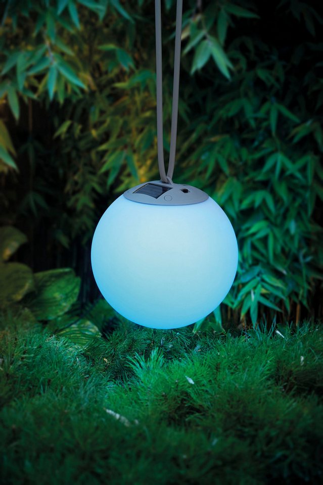 OTTO home LED Solarleuchte Ollira, LED-Solar Kugel Ø 20 cm, hängend, RGB, Tageslichtsensor, LED fest integriert, Warmweiß, RGB, mit Aufhänung – Bild 3 von 5