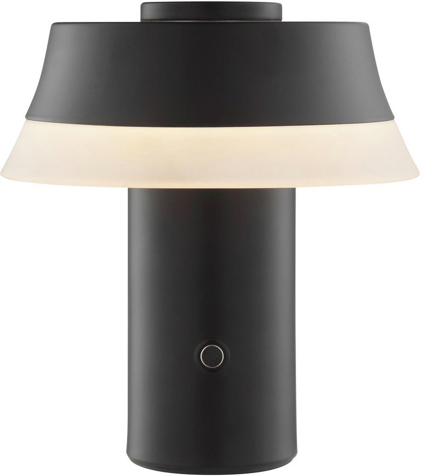 OTTO home LED Tischleuchte Arnett, Dimmfunktion, LED fest integriert, Warmweiß, akkubetrieben, 17 cm, 240 lm, per wireless charging & USB ladbar – Bild 2 von 5