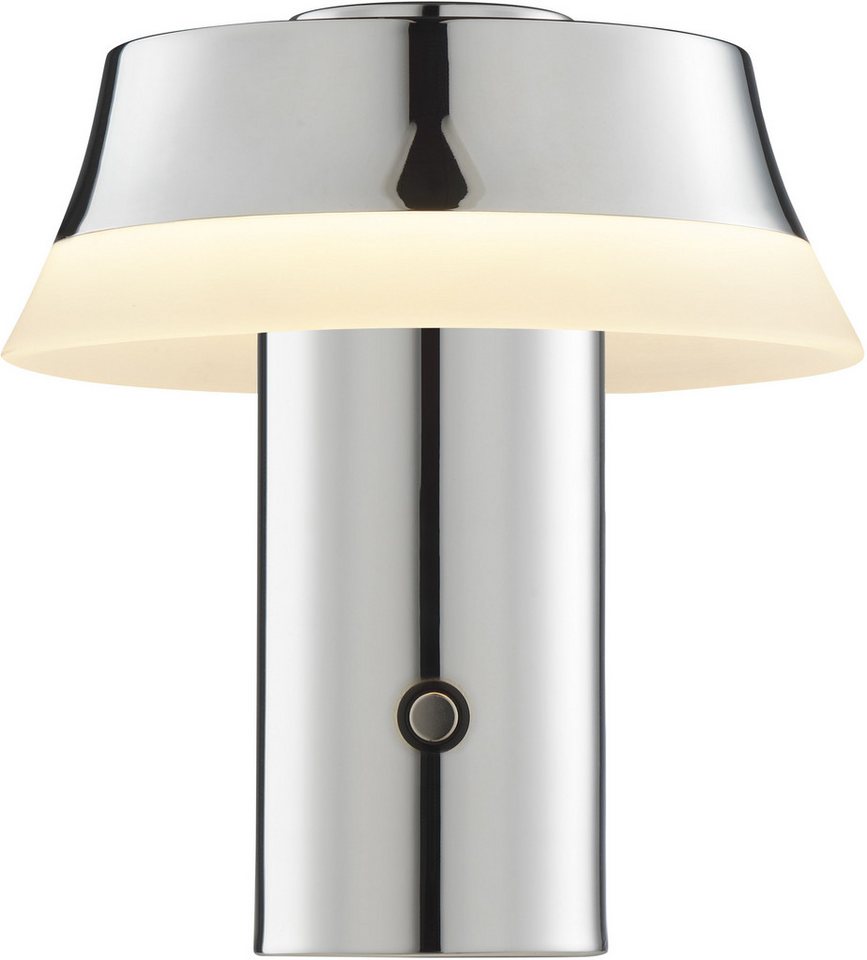 OTTO home LED Tischleuchte Arnett, Dimmfunktion, LED fest integriert, Warmweiß, akkubetrieben, 17 cm, 240 lm, per wireless charging & USB ladbar – Bild 4 von 5