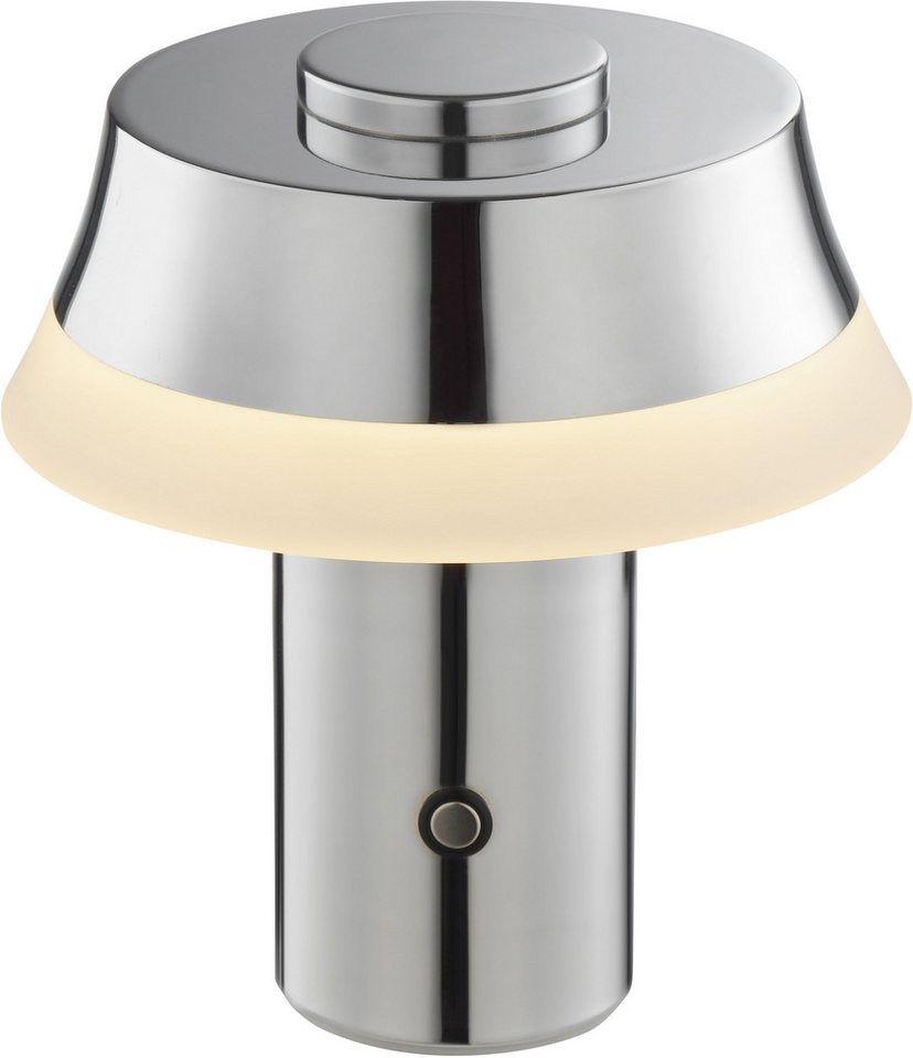 OTTO home LED Tischleuchte Arnett, Dimmfunktion, LED fest integriert, Warmweiß, akkubetrieben, 17 cm, 240 lm, per wireless charging & USB ladbar – Bild 5 von 5