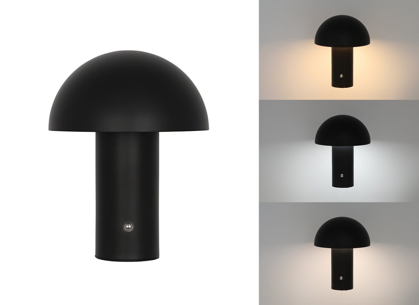 OTTO home LED Tischleuchte Hillu, Dimmer, Dimmfunktion, Ein-/Ausschalter, USB-Anschluss mit Ladefunktion, USB-Ladefunktion, mehrere Helligkeitsstufen, LED fest  – Bild 3 von 5