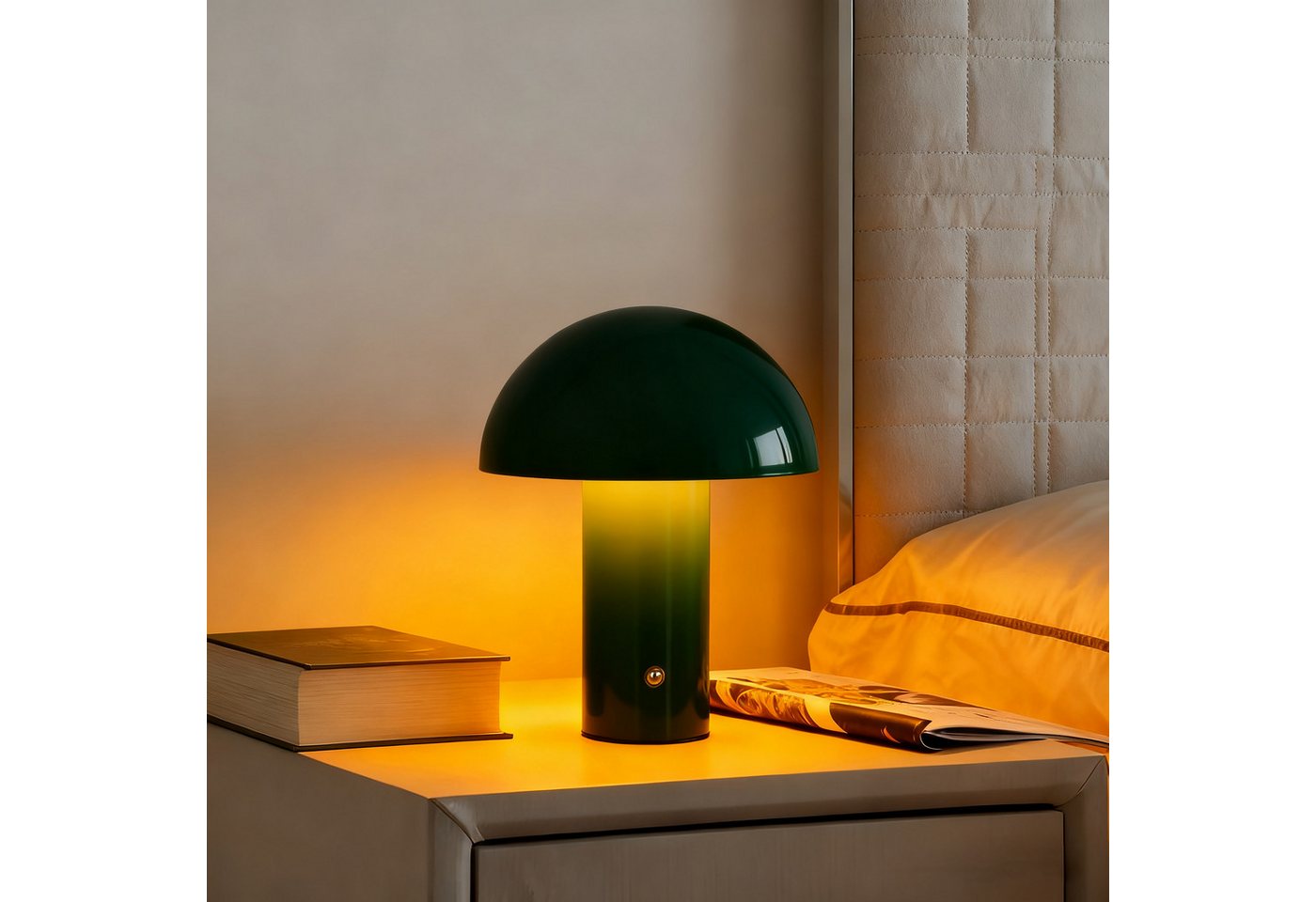 OTTO home LED Tischleuchte Hillu, Dimmer, Dimmfunktion, Ein-/Ausschalter, USB-Anschluss mit Ladefunktion, USB-Ladefunktion, mehrere Helligkeitsstufen, LED fest  – Bild 2 von 5