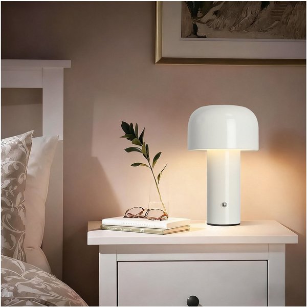 OTTO home LED Tischleuchte Ronno, Dimmer, Dimmfunktion, Ein-/Ausschalter, Farbsteuerung, USB-Ladefunktion, mehrere Helligkeitsstufen, LED fest integriert, warmw