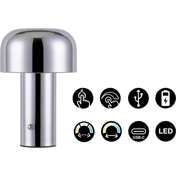 OTTO home LED Tischleuchte Ronno, Dimmer, Dimmfunktion, Ein-/Ausschalter, Farbsteuerung, USB-Ladefunktion, mehrere Helligkeitsstufen, LED fest integriert, warmw