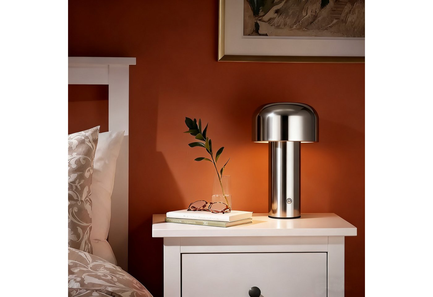 OTTO home LED Tischleuchte Ronno, Dimmer, Dimmfunktion, Ein-/Ausschalter, Farbsteuerung, USB-Ladefunktion, mehrere Helligkeitsstufen, LED fest integriert, warmw – Bild 2 von 5