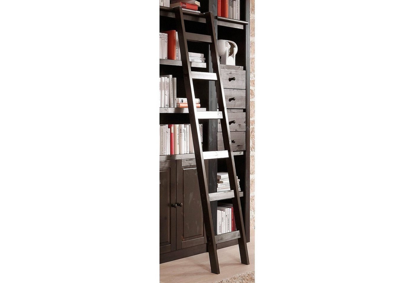 OTTO home Leiterregal Bergen, aus massivem Kiefernholz, mit 6 Trittsprossen, Höhe 188 cm – Bild 3 von 5