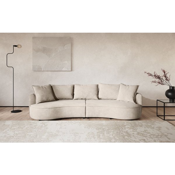 OTTO home Loungesofa Sana, Bigsofa, Megasofa, organische Form, Breite 296 cm, Loungesofa mit Wellenunterfederung