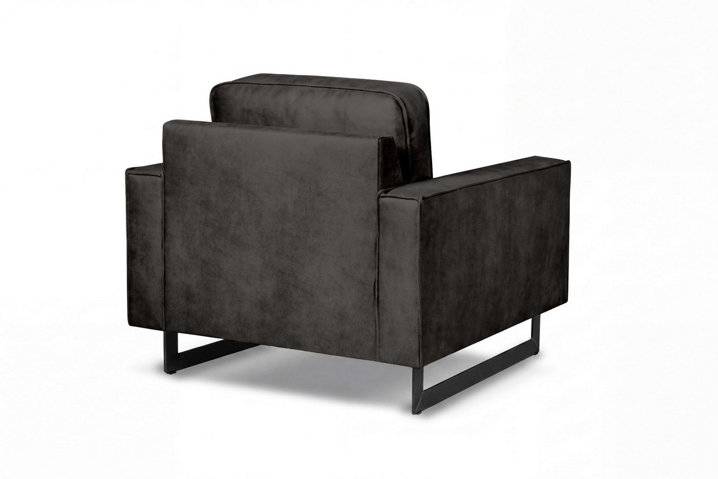 OTTO home Loveseat Pinto 105 cm, Cord, Chenille, Lederoptik, mit Keder, Metallfüßen und auch in Cord Bezug erhältlich – Bild 5 von 5