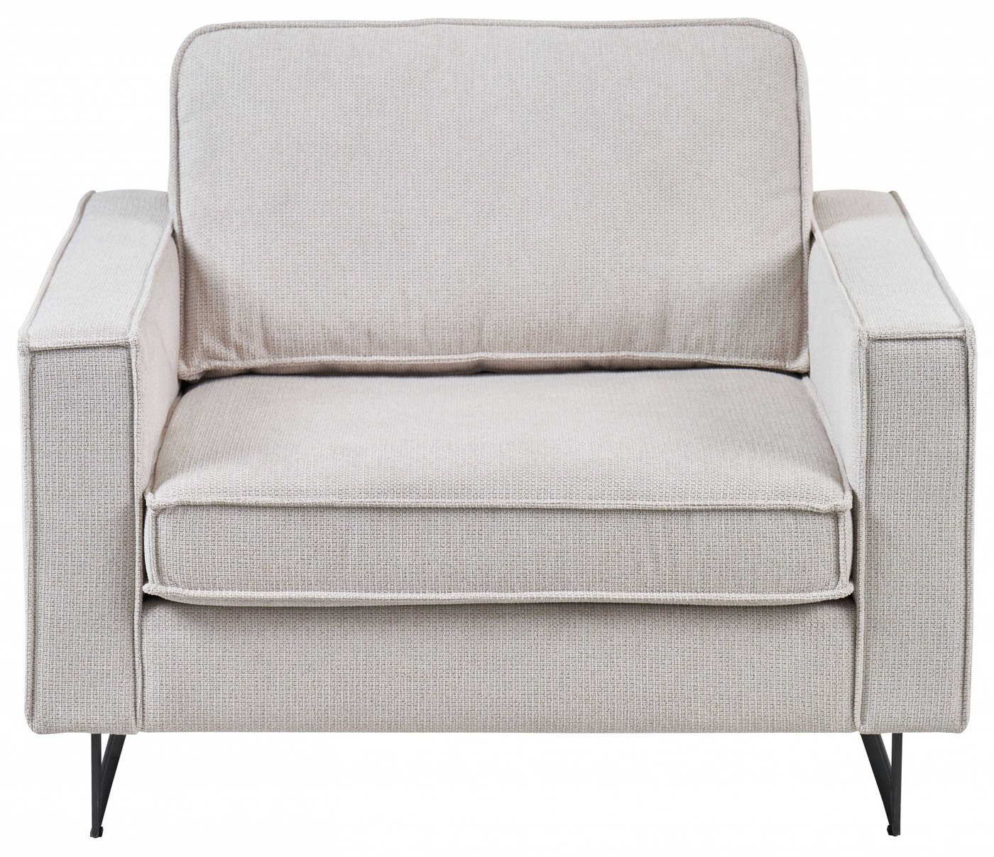OTTO home Loveseat Pinto 105 cm, Cord, Chenille, Lederoptik, mit Keder, Metallfüßen und auch in Cord Bezug erhältlich – Bild 2 von 5