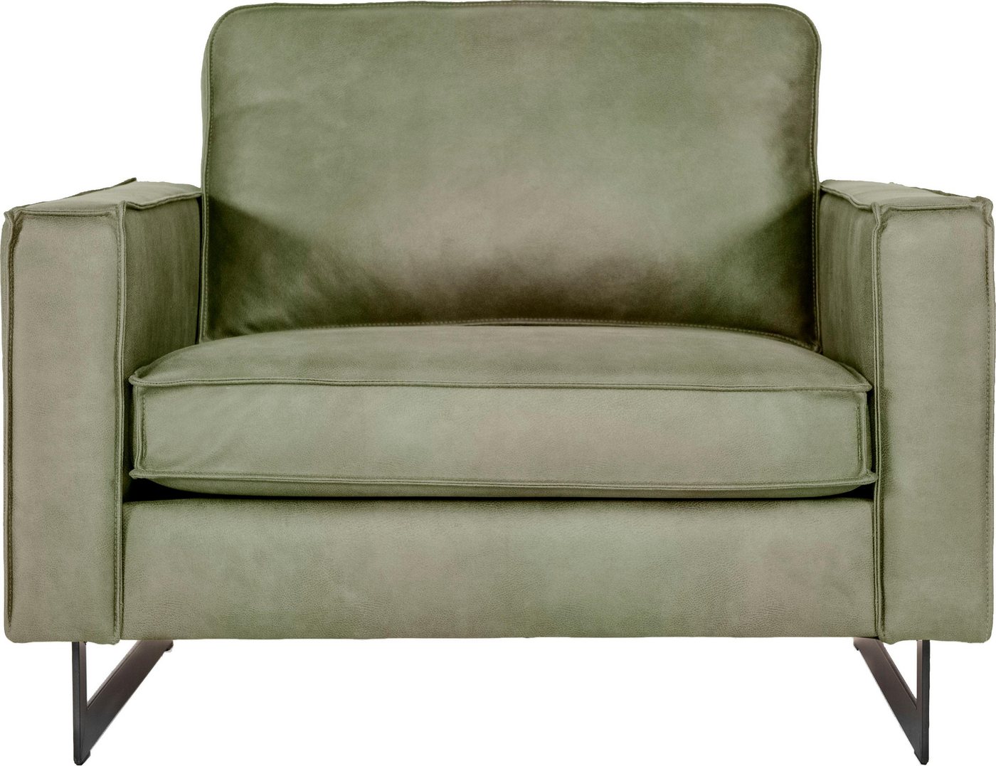 OTTO home Loveseat Pinto 105 cm, Cord, Chenille, Lederoptik, mit Keder, Metallfüßen und auch in Cord Bezug erhältlich – Bild 2 von 5