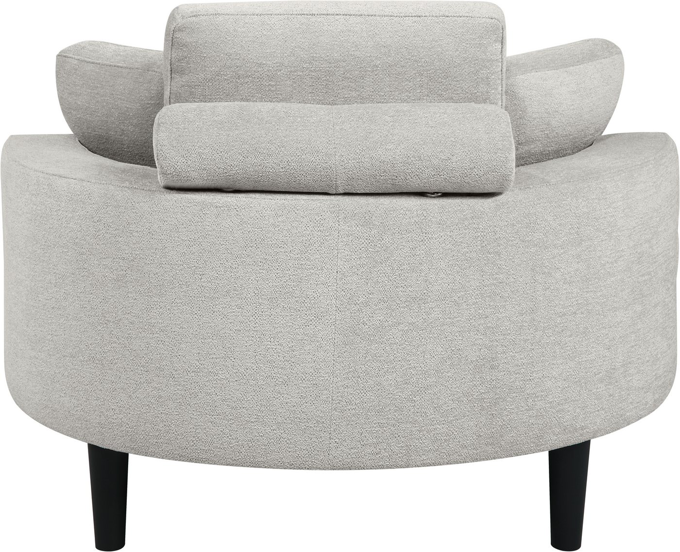 OTTO home Loveseat Ravi Sessel, B: 114 cm, Sitzhöhe: 42 cm, XXL- Sessel, mit Stauraumhocker, Rückenstütze & 4 Zierkissen – Bild 5 von 5