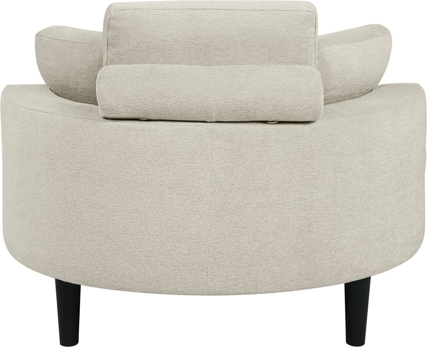 OTTO home Loveseat Ravi Sessel, B: 114 cm, Sitzhöhe: 42 cm, XXL- Sessel, mit Stauraumhocker, Rückenstütze & 4 Zierkissen – Bild 5 von 5