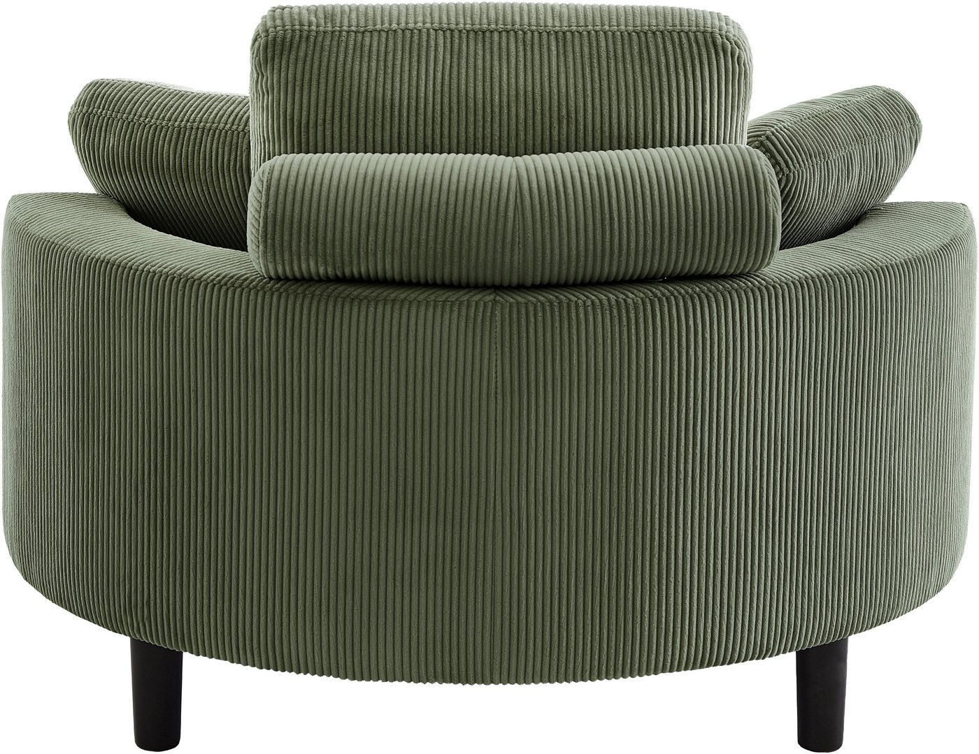 OTTO home Loveseat Ravi Sessel, B: 114 cm, Sitzhöhe: 42 cm, XXL- Sessel, mit Stauraumhocker, Rückenstütze & 4 Zierkissen – Bild 5 von 5
