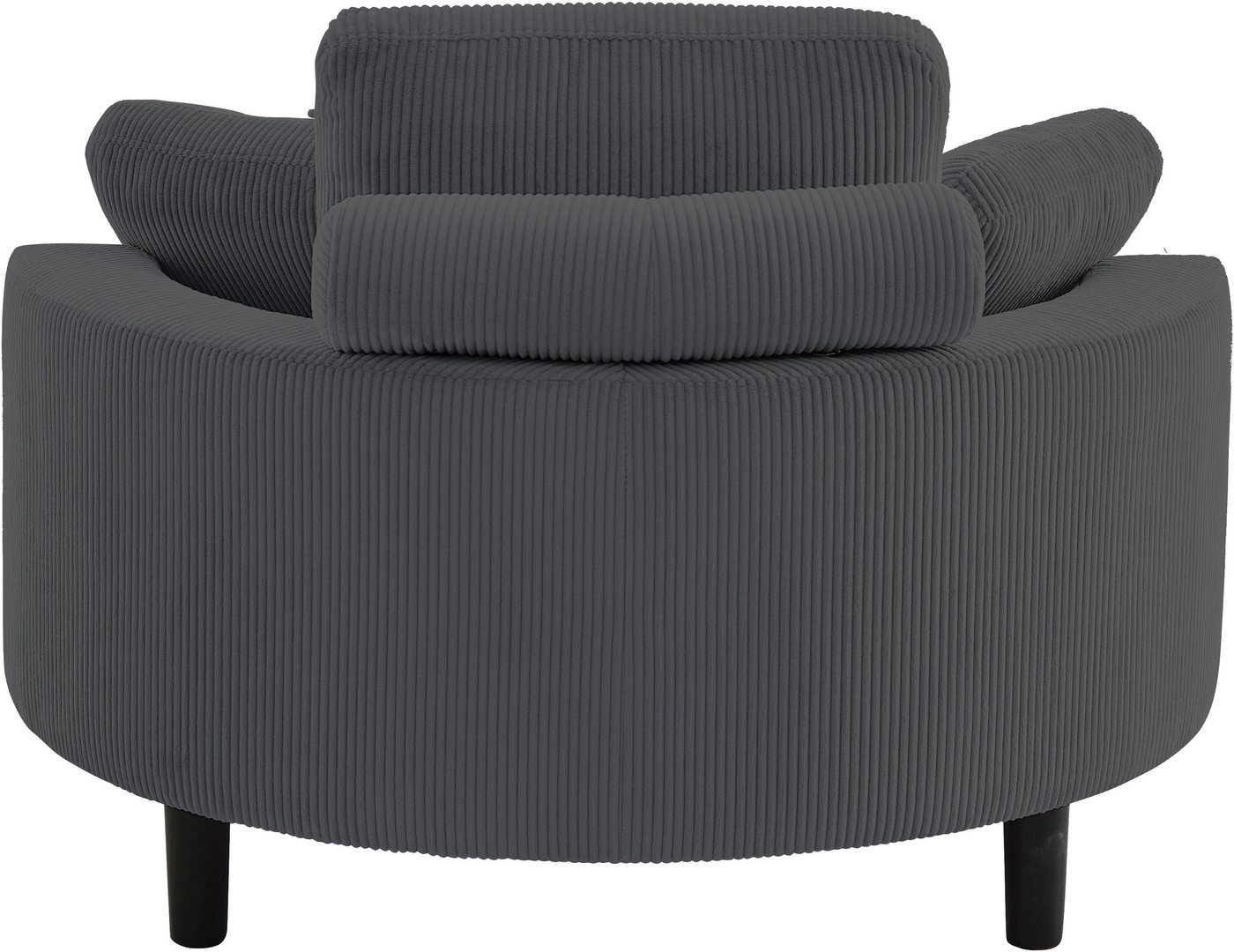 OTTO home Loveseat Ravi Sessel, B: 114 cm, Sitzhöhe: 42 cm, XXL- Sessel, mit Stauraumhocker, Rückenstütze & 4 Zierkissen – Bild 5 von 5