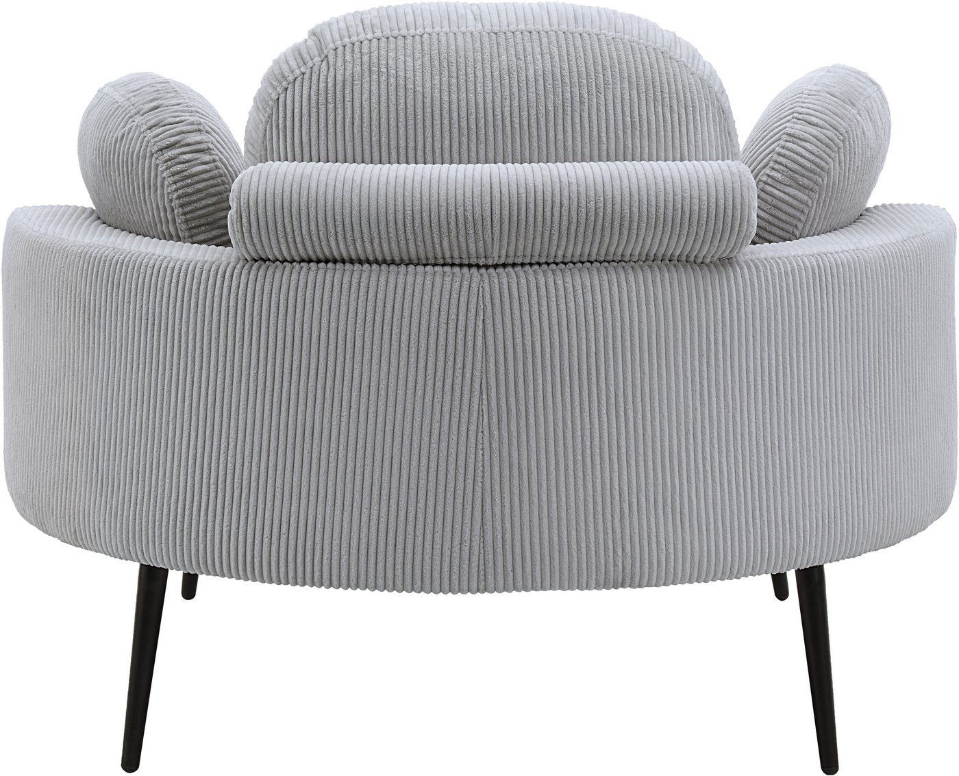 OTTO home Loveseat Riko Sessel, B: 110 cm, Sitzhöhe: 44 cm, XXL- Sessel, mit Stauraumhocker, Rückenstütze & 4 Zierkissen – Bild 4 von 5