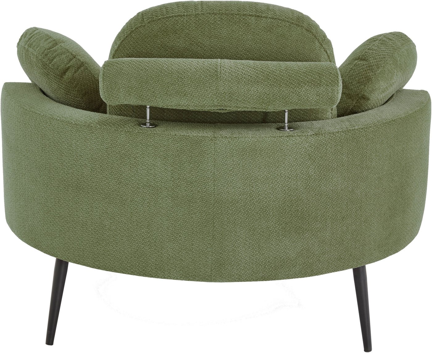 OTTO home Loveseat Riko Sessel, B: 110 cm, Sitzhöhe: 44 cm, XXL- Sessel, mit Stauraumhocker, Rückenstütze & 4 Zierkissen – Bild 5 von 5
