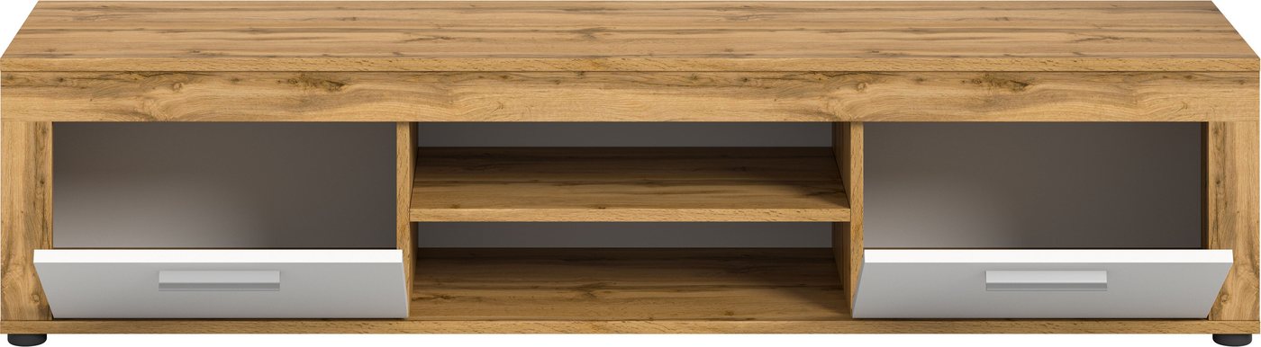 OTTO home Lowboard AOSTA, Breite 160 cm, 2 Klappen, 2 offene Fächer (in verschiedenen Farbausführungen, individuell kombinierbar), TV-Board, Mediaboard, TV-Möbe – Bild 4 von 5