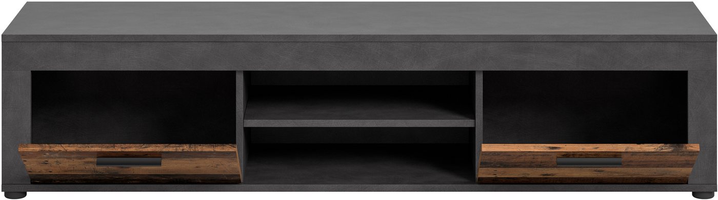 OTTO home Lowboard AOSTA, Breite 160 cm, 2 Klappen, 2 offene Fächer (in verschiedenen Farbausführungen, individuell kombinierbar), TV-Board, Mediaboard, TV-Möbe – Bild 4 von 5