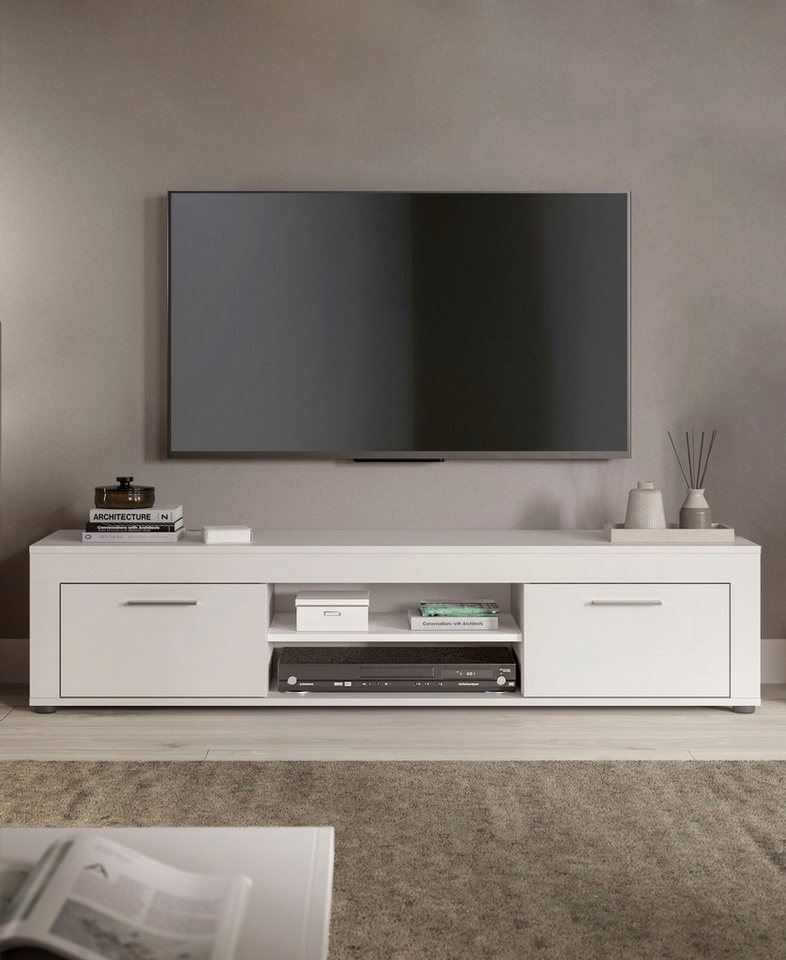 OTTO home Lowboard AOSTA, Breite 160 cm, 2 Klappen, 2 offene Fächer (in verschiedenen Farbausführungen, individuell kombinierbar), TV-Board, Mediaboard, TV-Möbe – Bild 2 von 5