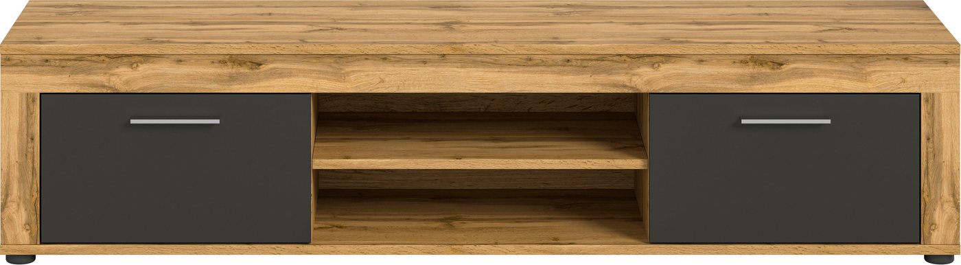 OTTO home Lowboard AOSTA, Breite 160 cm, 2 Klappen, 2 offene Fächer (in verschiedenen Farbausführungen, individuell kombinierbar), TV-Board, Mediaboard, TV-Möbe – Bild 3 von 5
