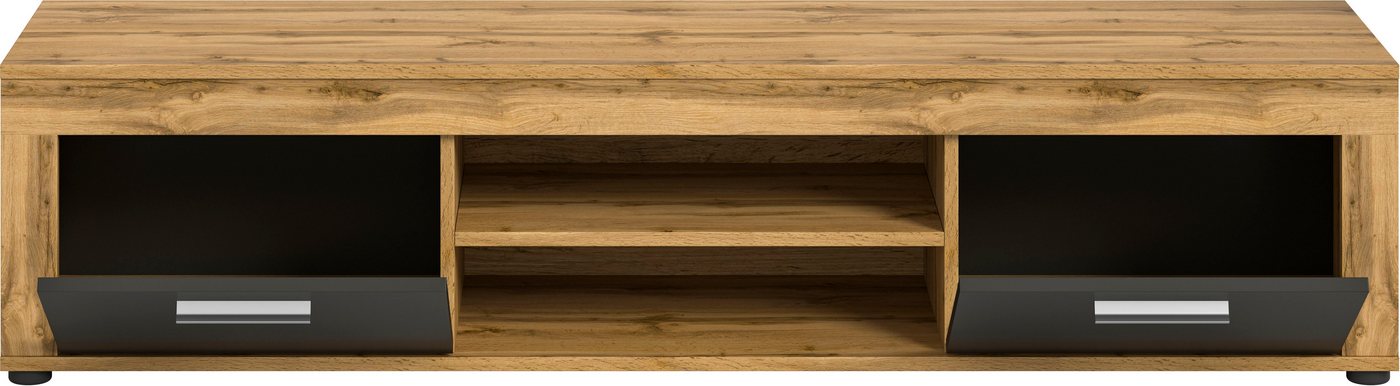 OTTO home Lowboard AOSTA, Breite 160 cm, 2 Klappen, 2 offene Fächer (in verschiedenen Farbausführungen, individuell kombinierbar), TV-Board, Mediaboard, TV-Möbe – Bild 4 von 5