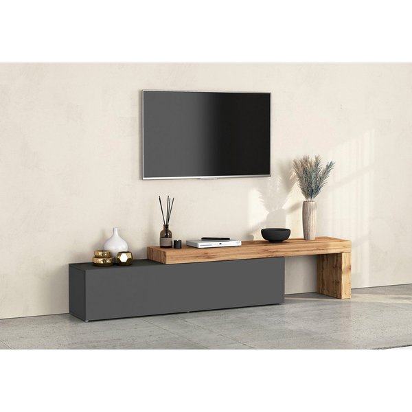OTTO home Lowboard Lowboard Chronos TV-Board, TV-Schrank (Spar-Set, 1 St., Breite verstellbar von 190 bis 350 cm), Breite 270 cm TV-Board,Lowboard,1 Klappe und 