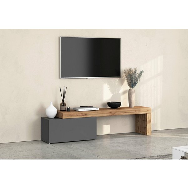 OTTO home Lowboard Lowboard Chronos TV-Board, TV-Schrank (Spar-Set, 1 St., Breite verstellbar von 180 bis 260 cm), Breite 220 cm TV-Board,Lowboard,1 Klappe und 