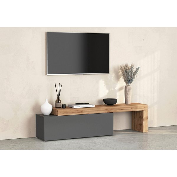 OTTO home Lowboard Lowboard Chronos TV-Board, TV-Schrank (Spar-Set, 1 St., Breite verstellbar von 180 bis 290 cm), Breite 240 cm TV-Board,Lowboard,1 Klappe und 