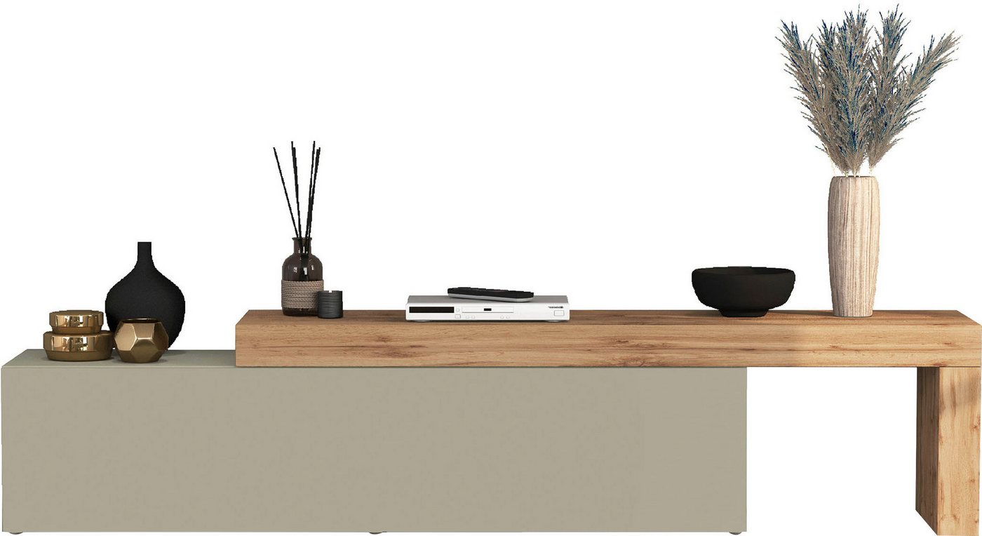 OTTO home Lowboard Lowboard Chronos TV-Board, TV-Schrank (Spar-Set, 1 St., Breite verstellbar von 190 bis 350 cm), Breite 270 cm TV-Board,Lowboard,1 Klappe und  – Bild 2 von 5