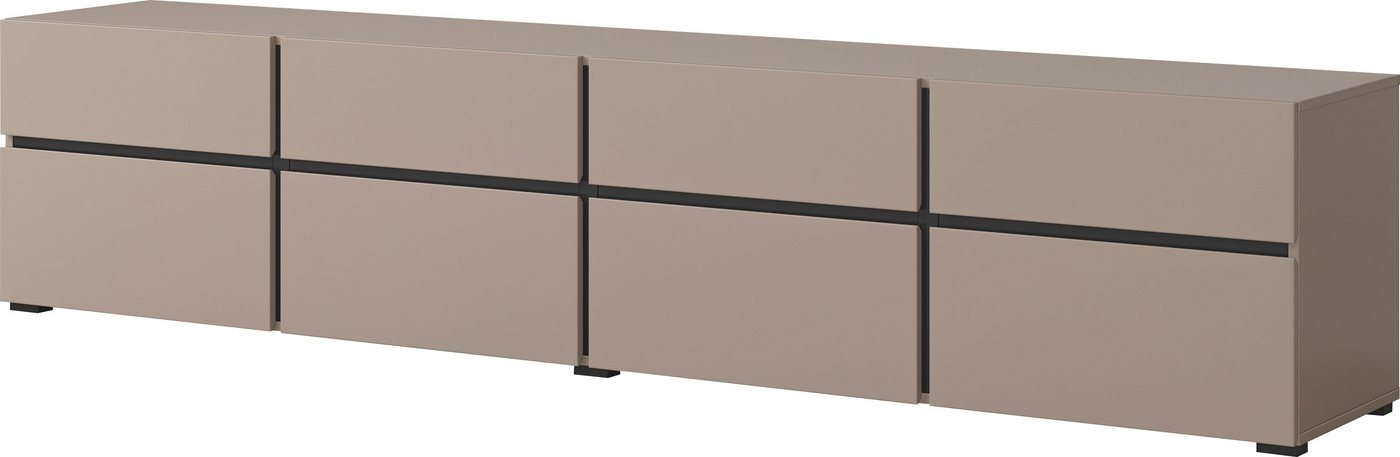 OTTO home Lowboard Cross,Breite 225 cm, moderne grifflose TV-Kommode, Breite 225 cm, TV-Schrank mit viel Stauraum, TV-Board – Bild 2 von 5