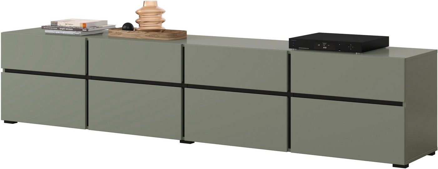 OTTO home Lowboard Cross,Breite 225 cm, moderne grifflose TV-Kommode, Breite 225 cm, TV-Schrank mit viel Stauraum, TV-Board – Bild 3 von 5