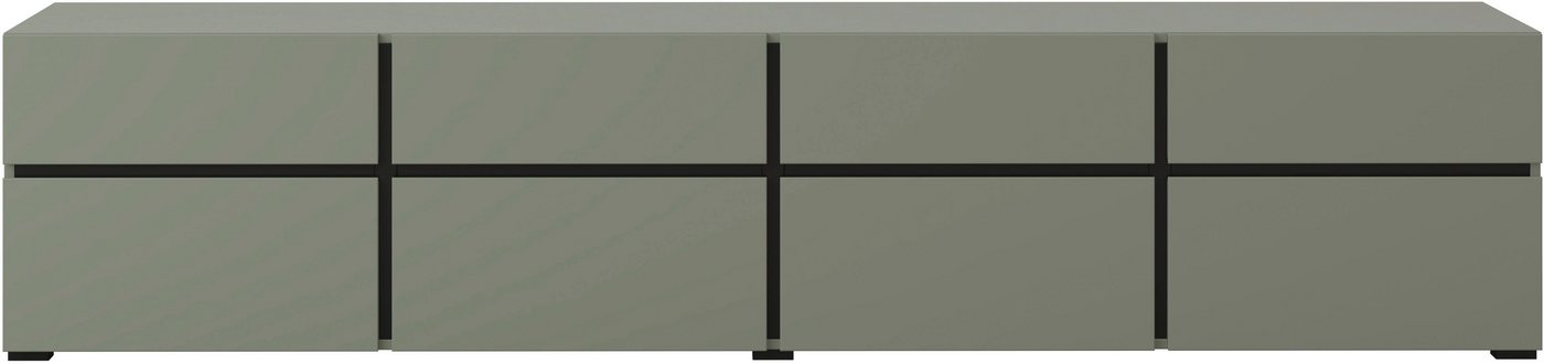 OTTO home Lowboard Cross,Breite 225 cm, moderne grifflose TV-Kommode, Breite 225 cm, TV-Schrank mit viel Stauraum, TV-Board – Bild 4 von 5