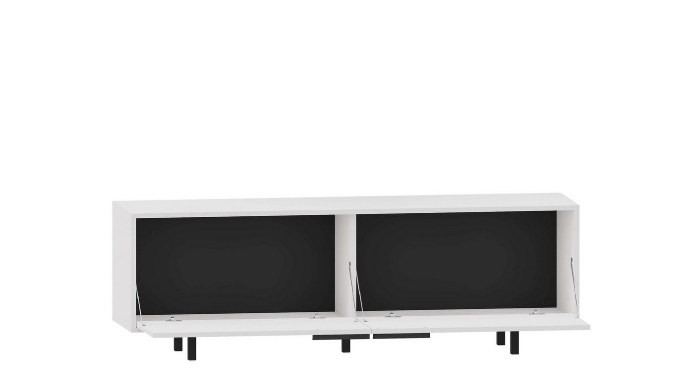 OTTO home Lowboard Dinant TV-Board mit 2 Klappen und Kabeldurchführung, Metallgriffe, TV-Kommode mit 2 Klappen, Kabeldurchführung, Metallgriffe -und Füße – Bild 4 von 5
