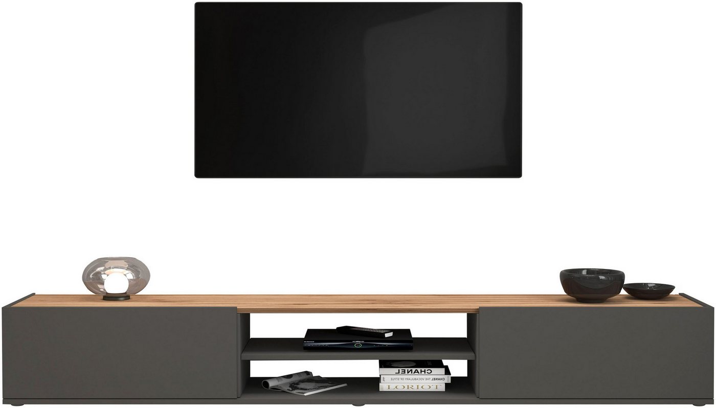 OTTO home Lowboard Garda,TV-Kommode,TV-Möbel,TV-Bank, stehend und hängend, stehend und hängend mit 2 Klappen, 1 Einlegeboden, Breite 210 cm – Bild 4 von 5
