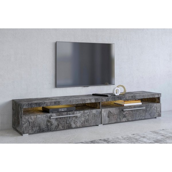 OTTO home Lowboard India,Breite 200 cm, stilvolle Fernsehschrank mit offenen Fächern, TV-Board ohne Beleuchtung, TV-Kommode mit viel Stauraum