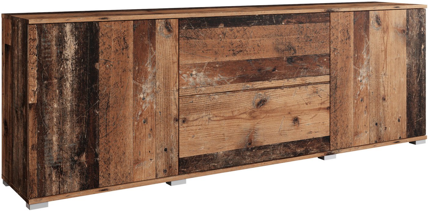 OTTO home Lowboard Kenia (1 St), 2 Türen, 2 Schubladen, Breite 180 cm, höhenverstellbare Einlegeböden – Bild 2 von 5