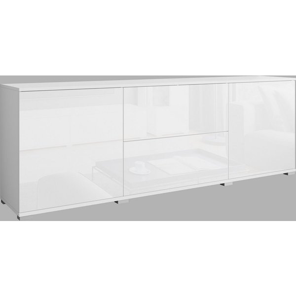 OTTO home Lowboard Kenia (1 St), 2 Türen, 2 Schubladen, Breite 180 cm, höhenverstellbare Einlegeböden