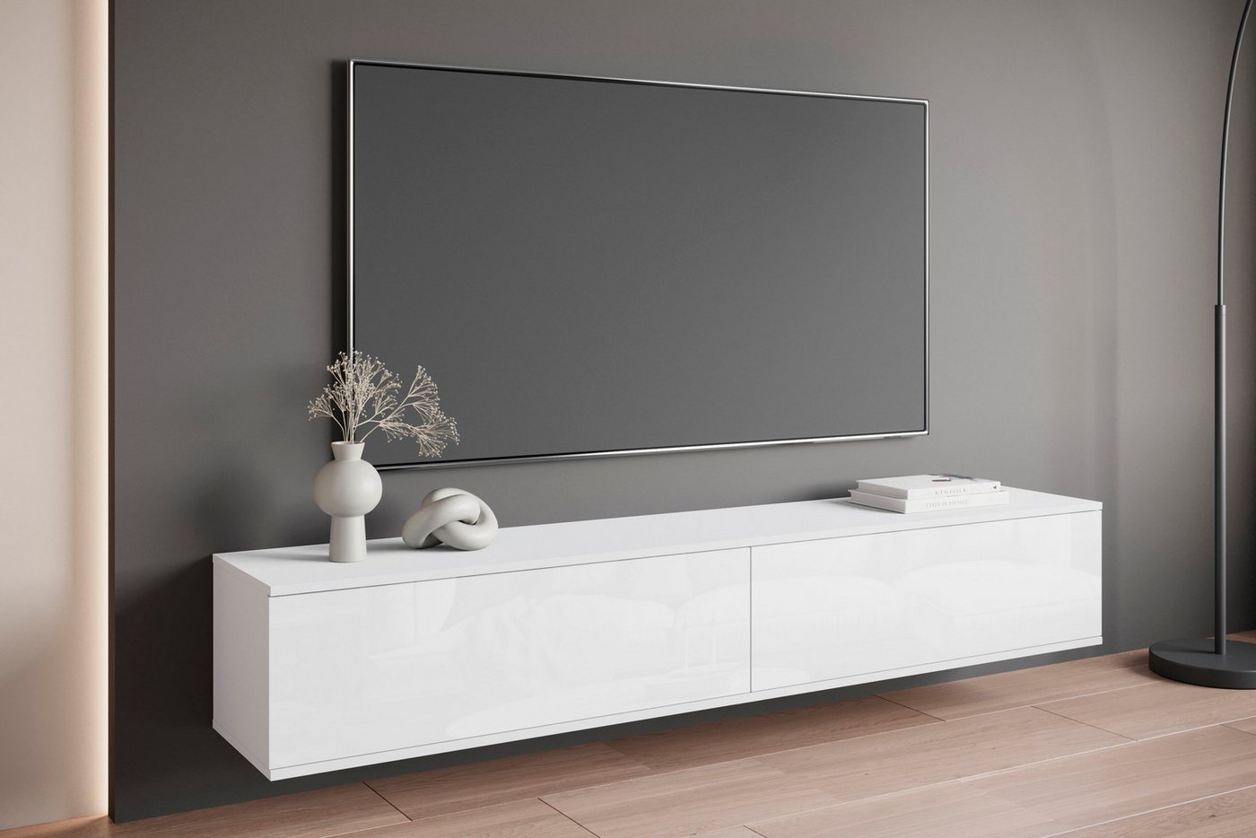OTTO home Lowboard Kenia (1 St), 2 Klappen – flexibel hängend oder stehend montierbar – Bild 4 von 5
